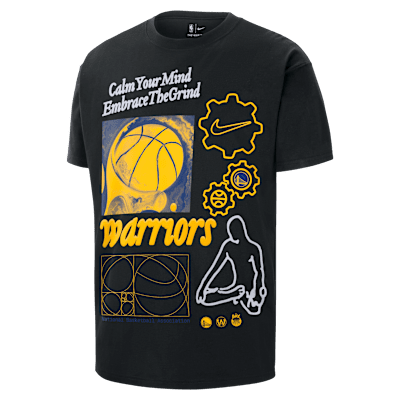 【NIKE】Golden State Warriors Courtside NBA Max90 T-Shirt T-shirt męski Nike NBA Max90 Golden State Warriors Courtside